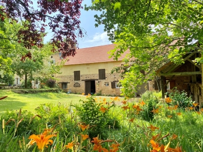 Restored farmhouse with gite, traditional outbuildings, swimming pool and 3ha